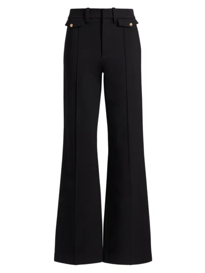 Frame The Modernist High Waist Wide Leg Pants In Black