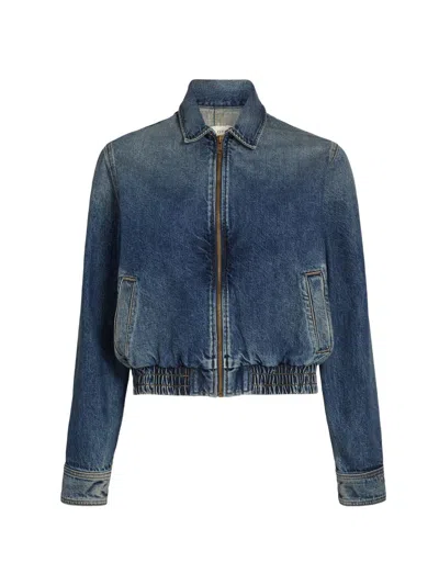 Nili Lotan Najac Denim Jacket Simon Wash In Blue