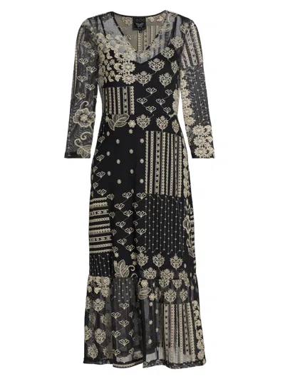 johnny was midi dress Astrid Floral Mesh This merchandise may have a distressed effect Johnny Was Women's Wynona Midi