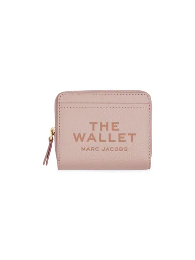 Marc Jacobs Mini Compact Wallet In Leather In Pink