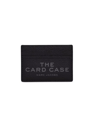 Marc Jacobs Black Card-holder With Embossed Logo In Leather Woman In Black