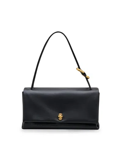 Marc Jacobs Spacious Dual Shoulder Bag Made Of Leather In Black