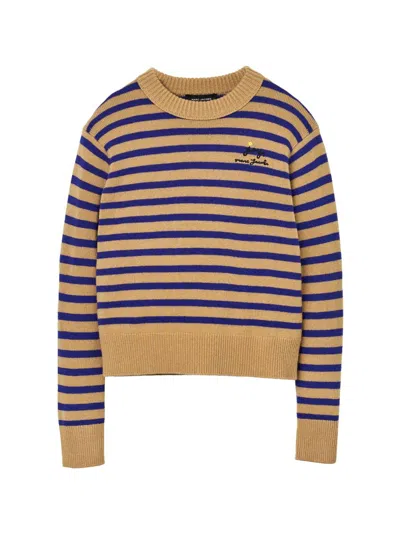 Marc Jacobs Maglione In Misto Lana Ricamata Donna In Brown