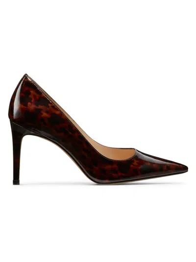 Stuart Weitzman 75mm Stuart Power Pointed-toe Stiletto Pumps In Brown