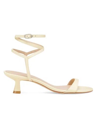 Stuart Weitzman Thin Strap Kitten Heels In Yellow
