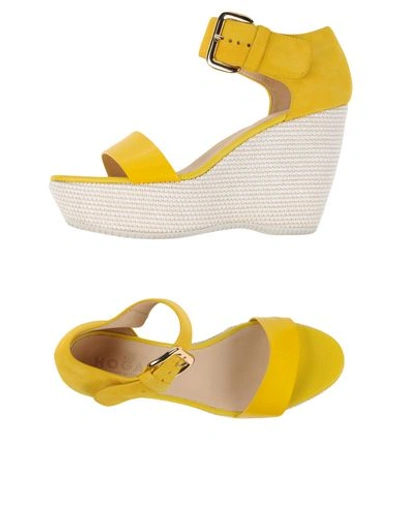 Hogan Sandals In Yellow