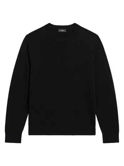 Theory Hilles Cashmere Knit Crewneck Sweater In Black