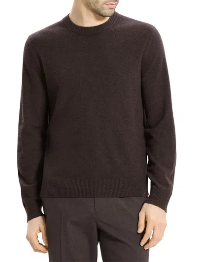 Theory Hilles Crewneck Sweater In Cashmere In Brown