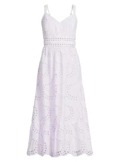 Lilly Pulitzer Tiah Eyelet Midi Dress In White