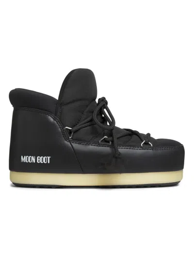 Moon Boot Icon Logo Printed Lace-up Boots In Blue