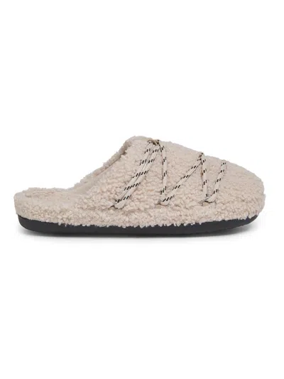 Moon Boot Mb Teddy Slipper Slipper-mule In Beige Shearling In Neutral