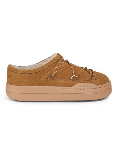 Moon Boot Park Suede Slipper Sneakers In Brown