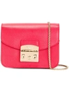 Furla Mini Metropolis Leather Crossbody Bag - Grey In Ruby