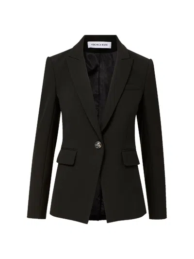 Veronica Beard Miller Stretch Crepe Dickey Jacket In Black