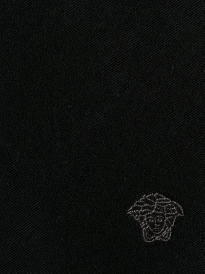Shop Versace Micro Medusa Head Tie In Black