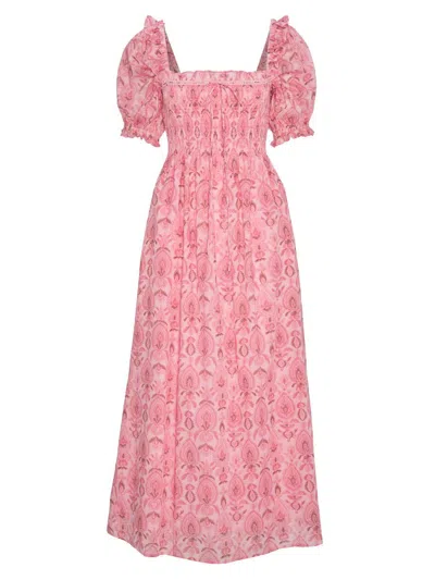 Hill House Home The Scarlett Midi Nap Dress In Pink
