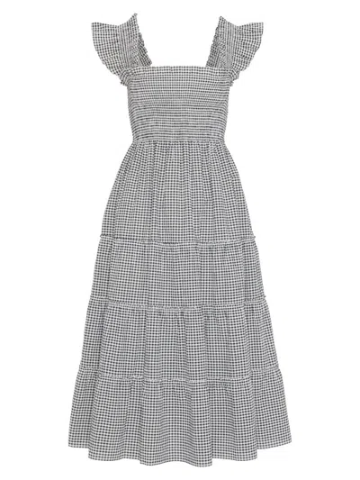 Hill House Home The Ellie Gingham Nap Midi Dress In Blue