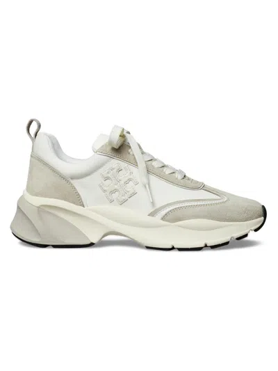 Tory Burch Multicolor Fabric And Suede Good Luck Sneakers In White