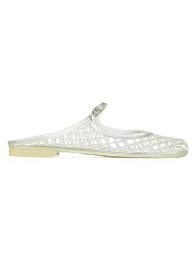 Tory Burch Mellow Jelly Mary Jane Ballerina Mules In Metallic
