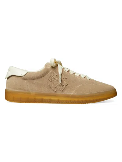 Tory Burch Phoenix Sneaker Contrast Heel Tab Rubber In Brown
