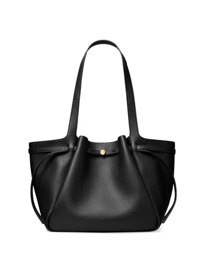 Tory Burch Saint Laurent Cassandre Leather Bucket Bag In Black