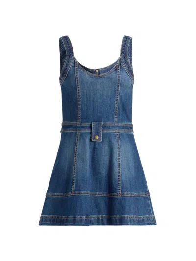 Ramy Brook Karla Scoop Neck Denim Mini Dress In Blue
