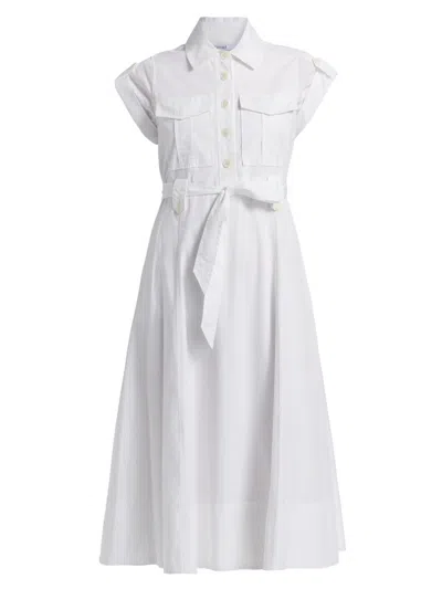 Derek Lam 10 Crosby Azora Poplin Shirt Dress In White