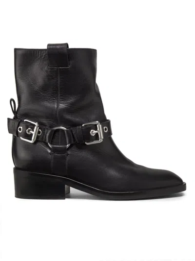 3.1 Phillip Lim Alexa Leather Moto Boots In Black