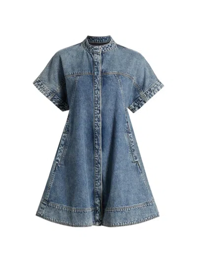 3.1 Phillip Lim Trapeze Light Denim Dress In Blue