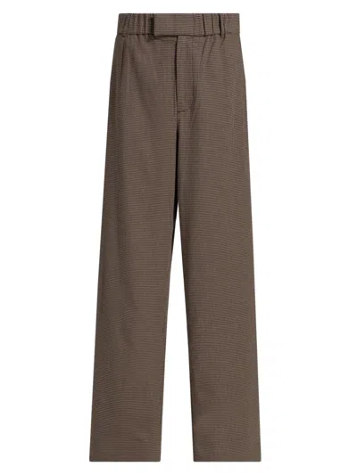 Staud Jerome Pant In Houndstooth In Brown