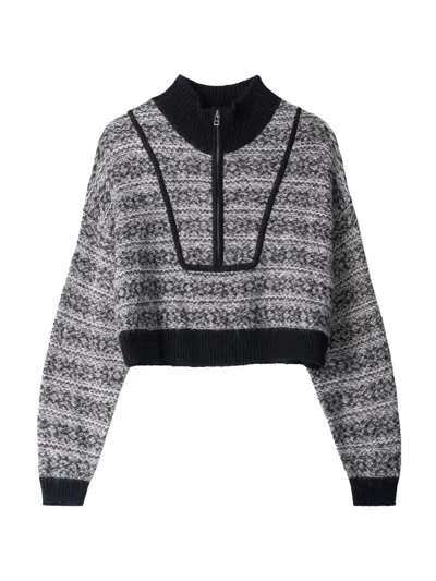 Staud Cropped Hampton Sweater Telluride In Multi