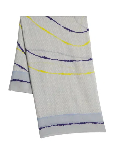 Rag & Bone Astra Scribble Wool Scarf In Gray
