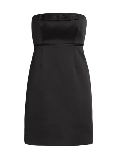 Milly Robin Duchess Bow-embellishment Mini Dress In Animal Print