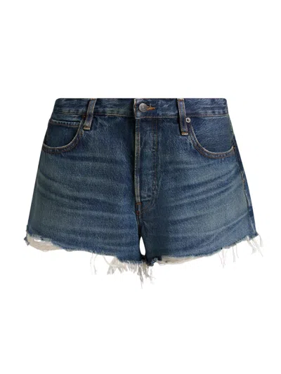 Frame The Hang Short Woman Denim Shorts Blue Size 31 Recycled Cotton