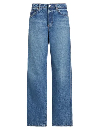Reformation Val 90s High Rise Straight Leg Jeans In Pelican In Blue