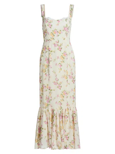 Reformation Womens Posy Irisa Floral Woven Maxi Dress In Multi