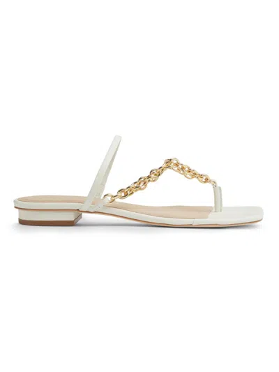22élevé Women's Chain-detailed Leather Sandals In Neutral | ModeSens