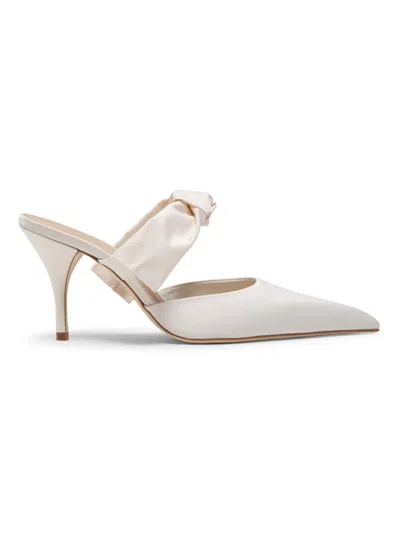 22élevé Women's Bow-detailed 85mm Satin Mules In White | ModeSens