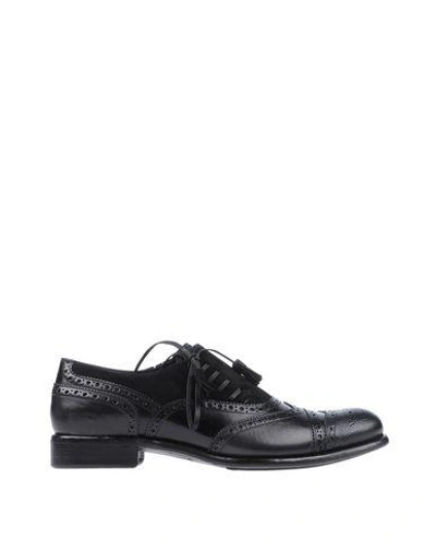 Shop Dolce & Gabbana Man Lace-up Shoes Black Size 6 Calfskin