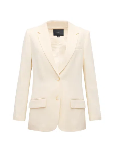 Joseph Womens Ivory Comfort Cady Jackie Single-breasted Stretch Woven Blazer In Neutral
