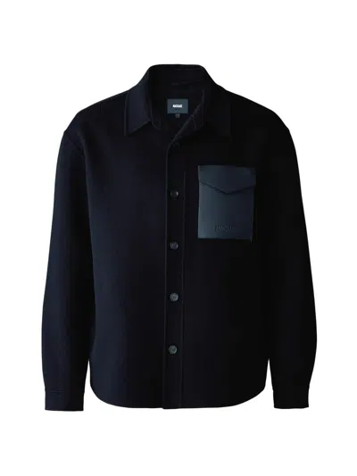 Mackage Black Emmanuel Double-face Wool Jacket In Black