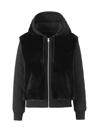 Mackage Gwendal Reversible Hooded Faux-fur Jacket In Black