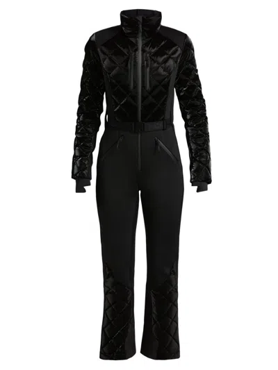 Mackage Inga Belted Quilted Padded Down Ski Suit In Black