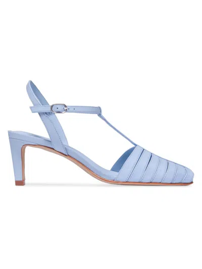 Bernardo Peoria T-strap Pumps In Blue