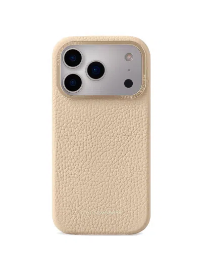 Maison De Sabre Leather Iphone 17 Pro Max Case In Neutral