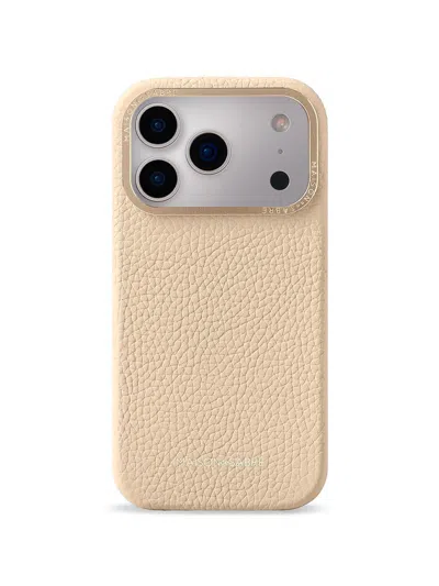 Maison De Sabre Leather Iphone 17 Pro Max Case In Neutral