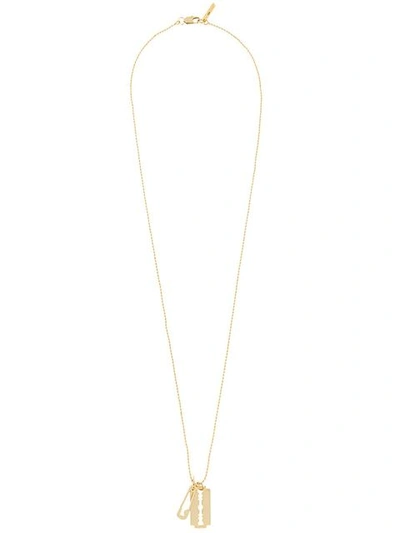 Mcq By Alexander Mcqueen Razor Blade And Safety Pin Necklace