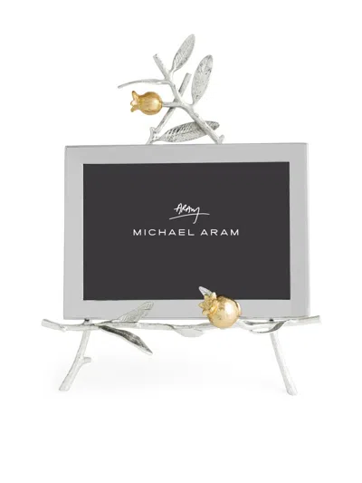 Michael Aram Pomegranate Silver And Gold Easel Frame In Silver