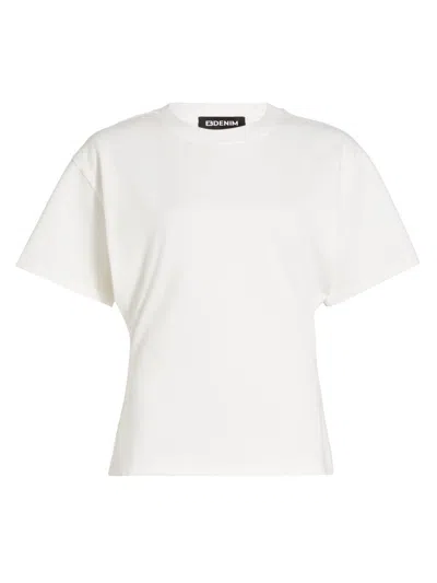 Eb Denim Eero Basic Crewneck T-shirt In White