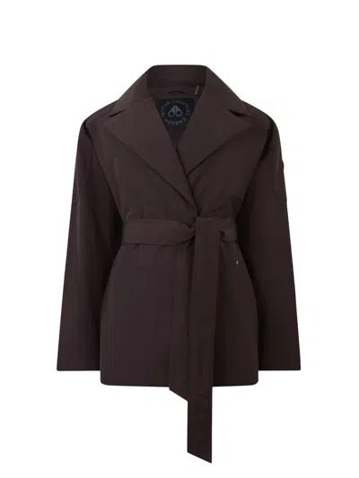 Moose Knuckles Lonsdale Short Wrap Jacket In Brown